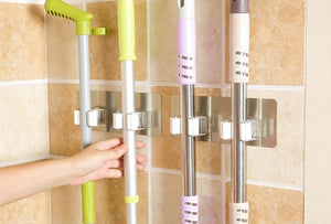 Wall Mounted Mop Organizer