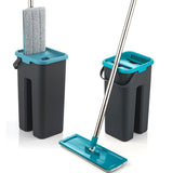 4 In 1 Hands Free Microfiber Floor Self Cleaning Lazy Mop